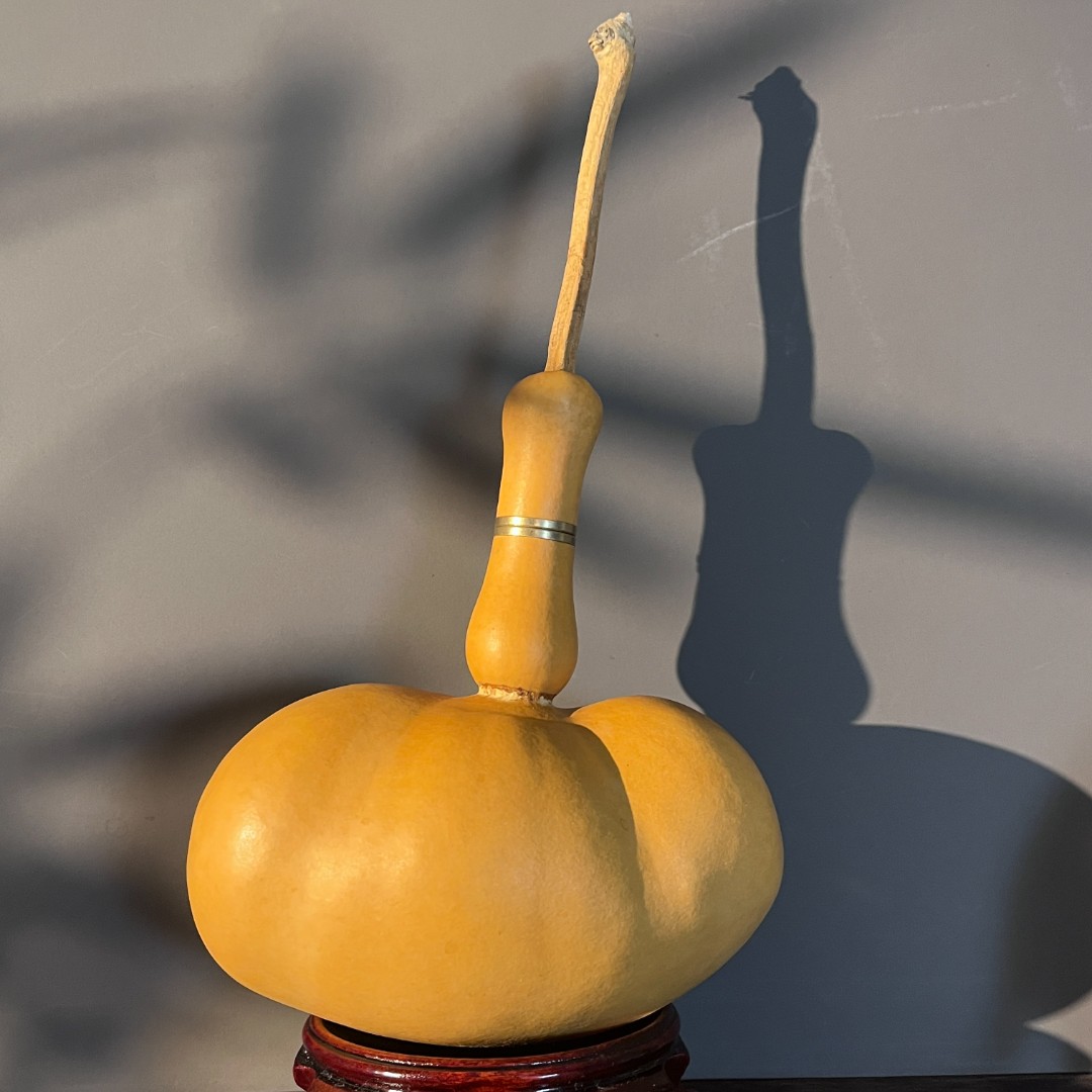 【一枝独秀】烤瓷款精品天然热水酒葫芦一物一拍