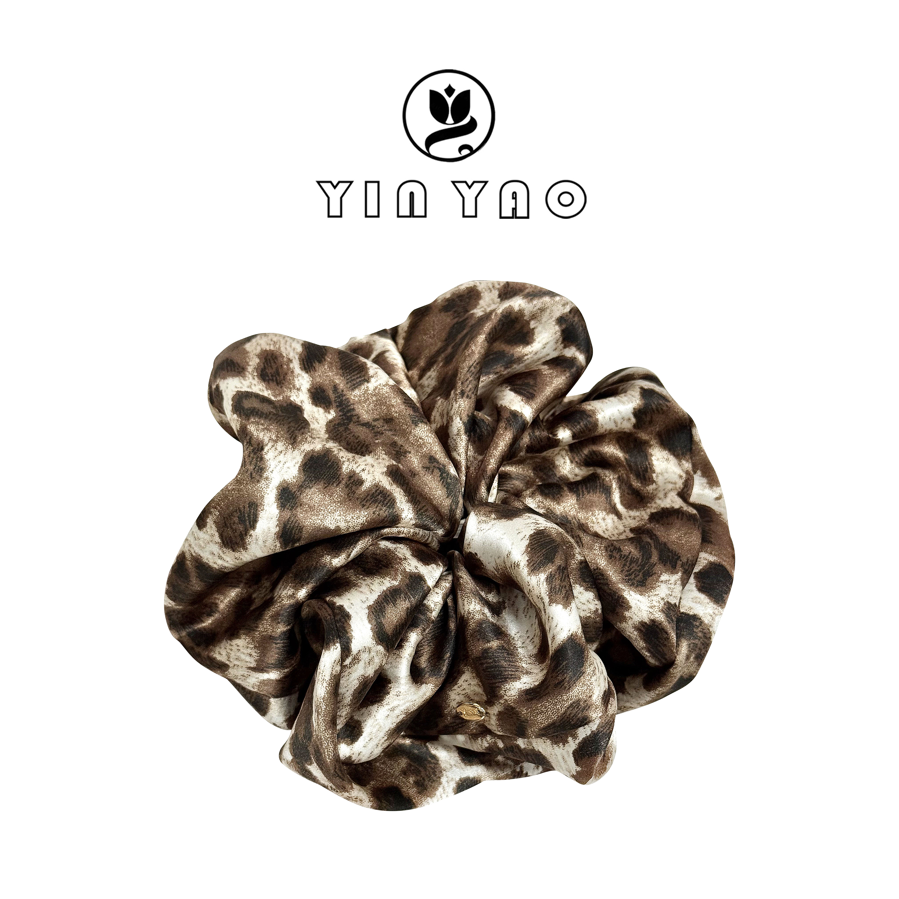 sweet planet—豹纹100%桑蚕丝大肠发圈1021