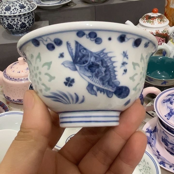 摆件陶景德镇陶瓷主人杯134