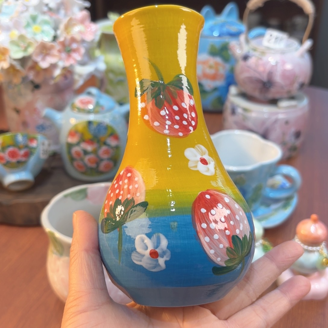幸****✨景德镇手绘高温釉下彩陶瓷茶具
