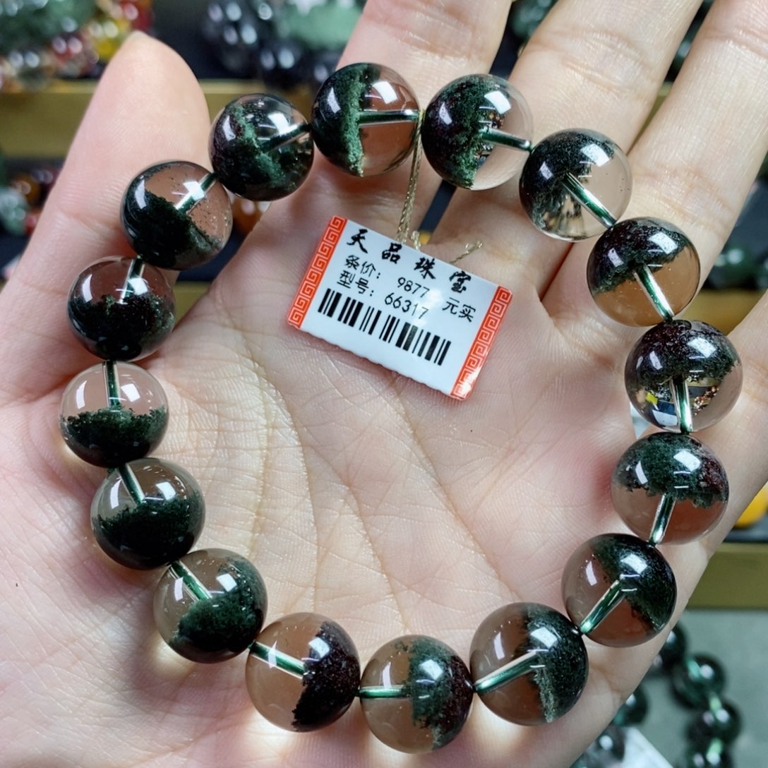 水晶手串未镶嵌杨*宇绿幽灵66317