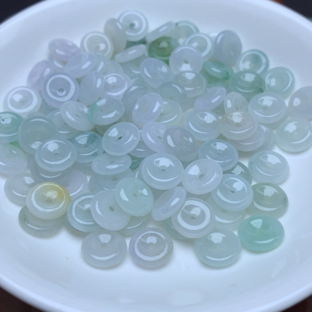 【闪购商品】翡翠手链未镶嵌卡9冰平安扣10个