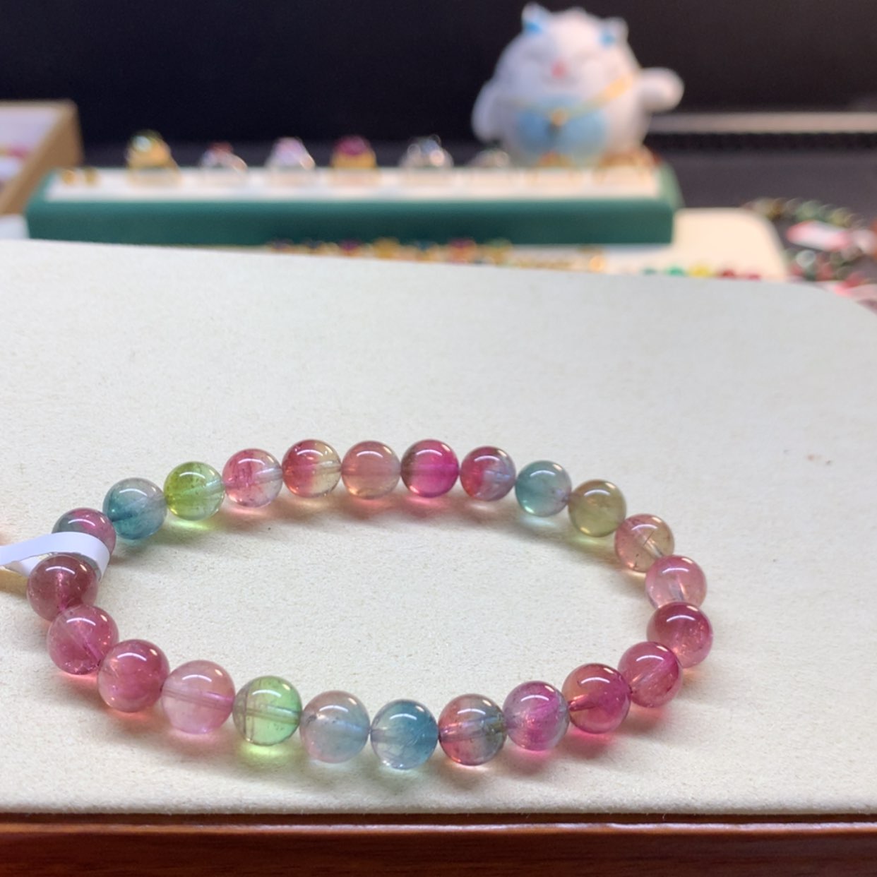 【闪购商品】碧玺手串未镶嵌?****?西瓜7.8mm