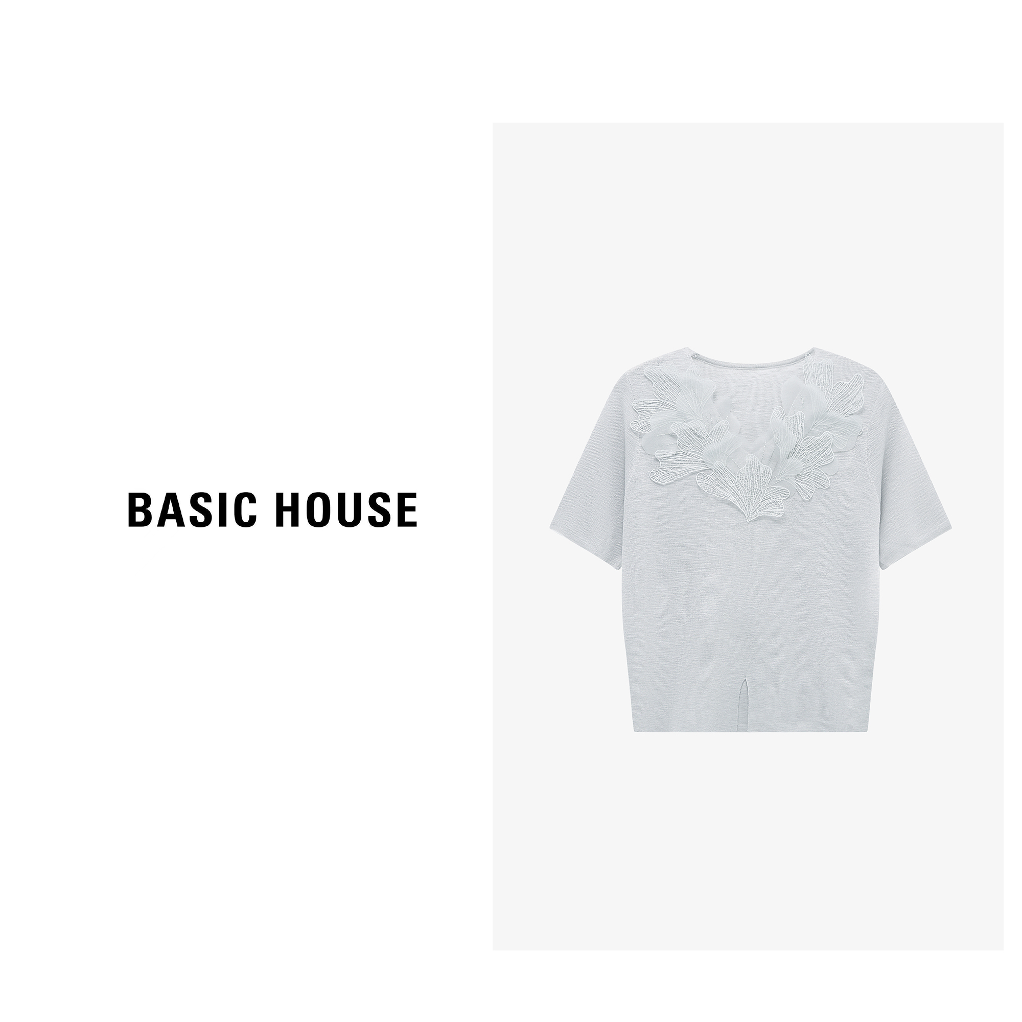 Basic House/百家好简约宽松休闲时尚设计师针织衫-B0625B52522