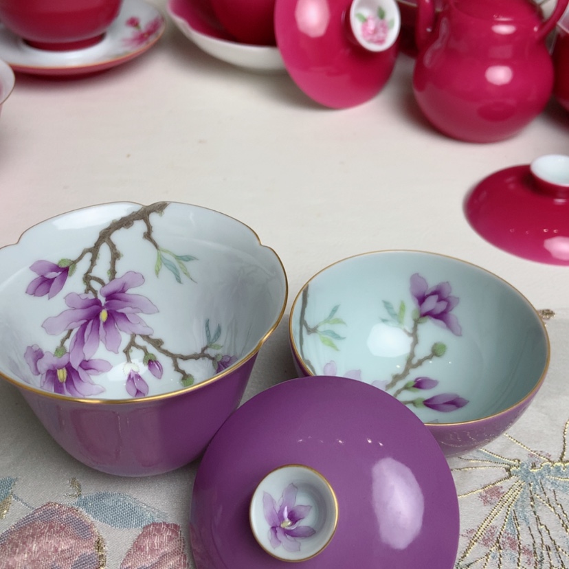 【闪购商品】夜*人景德镇瓷器盖碗加杯子