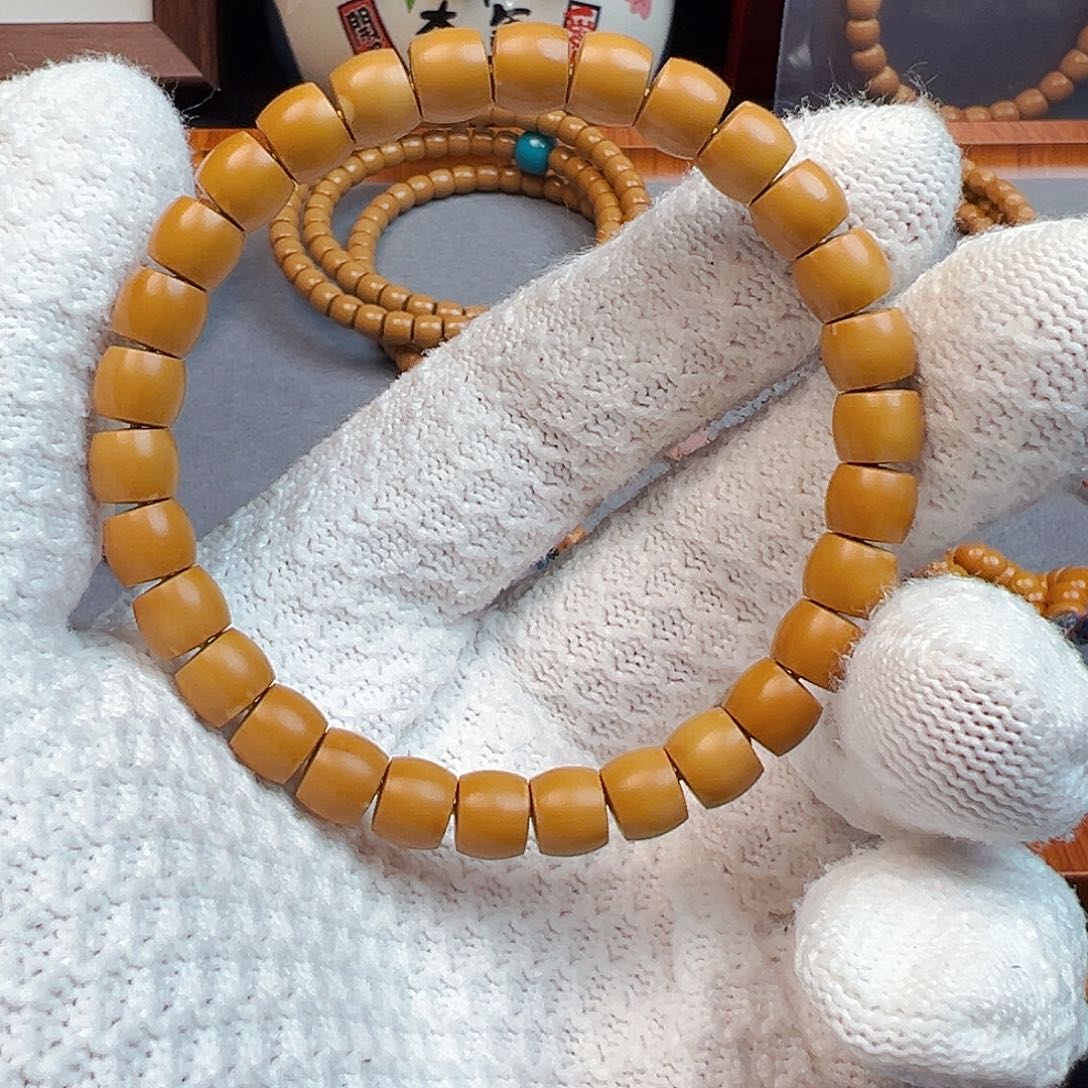 橄榄核手串/手链毅*橄榄核尖老挝直切单圈7.6