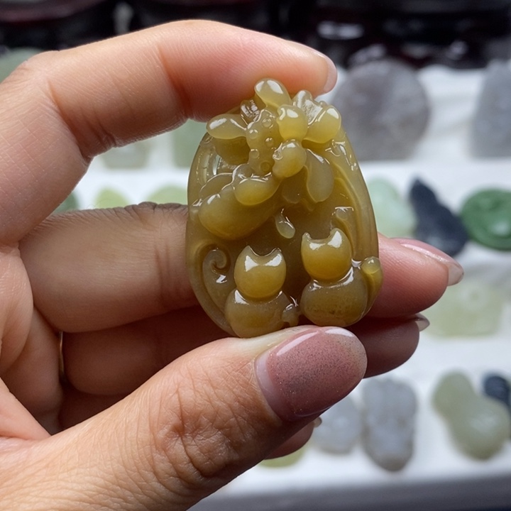 和田玉（碧玉）未镶嵌颈饰34