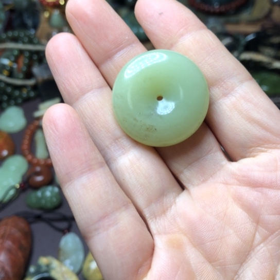 岫岩老玉（透闪石质玉）颈饰未镶嵌夕****1