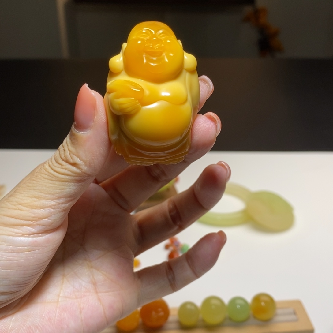 石英质玉（缅黄）未镶嵌颈饰