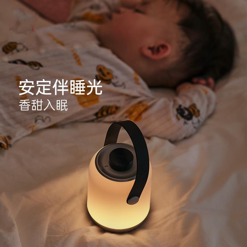 护眼婴儿睡眠USB充电简约风小夜灯触摸氛围灯节能床头卧室露营