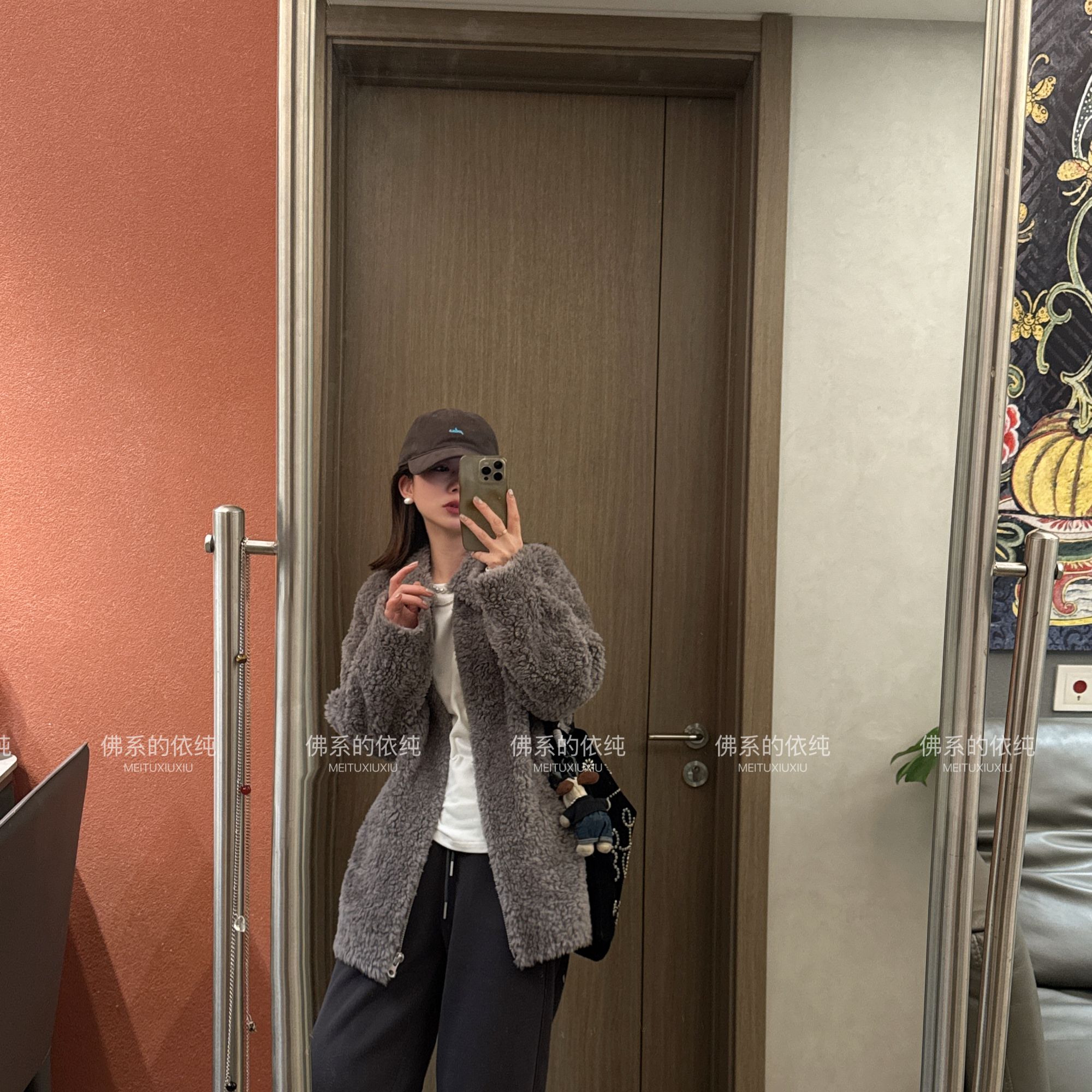 【NO退NO换】欧货【云上香草】暖洋洋高级感显瘦皮毛中长款外套111272