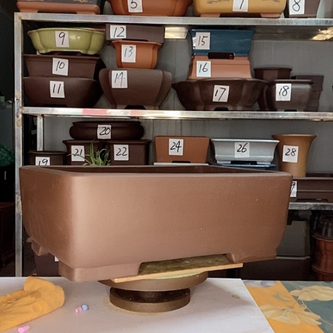 红陶宜兴紫砂花盆