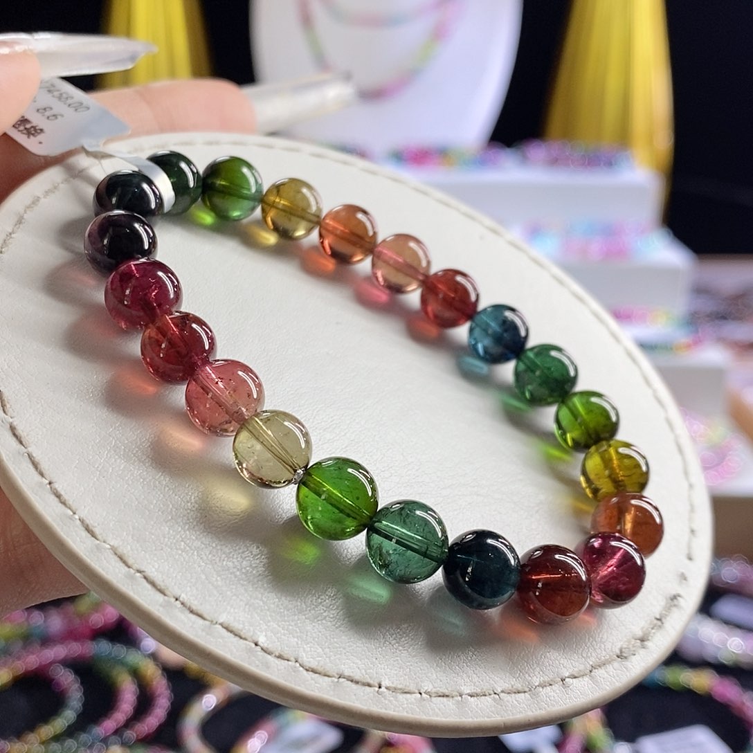 未镶嵌手链碧玺浓郁色标