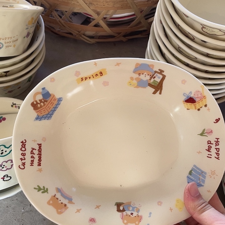 稻谷壳猫椭圆盘一个