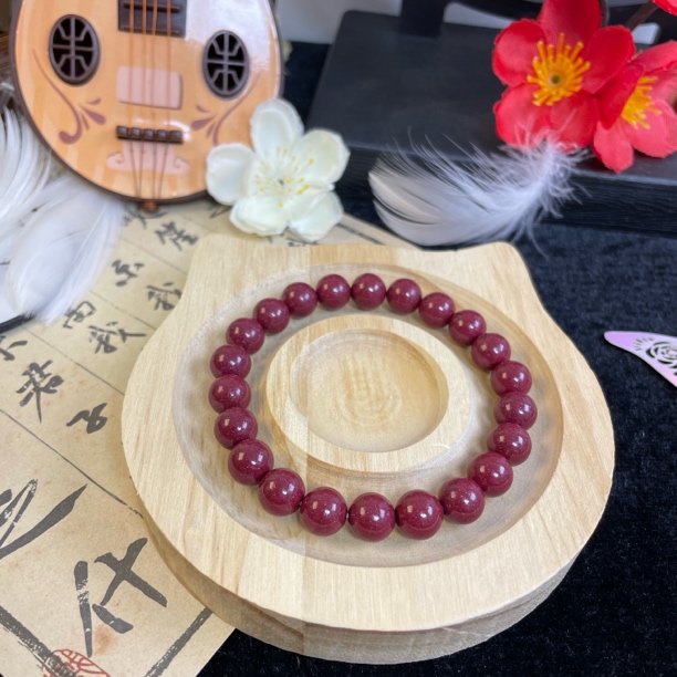 含辰砂工艺品天然紫金砂高含量素圈