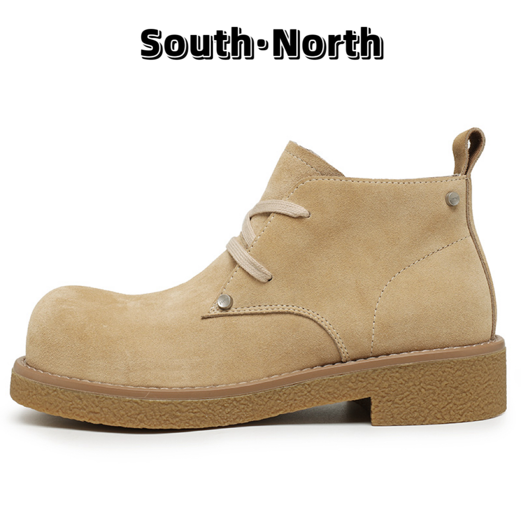 South·North男鞋真皮中邦板鞋超轻休闲鞋子潮流马丁靴