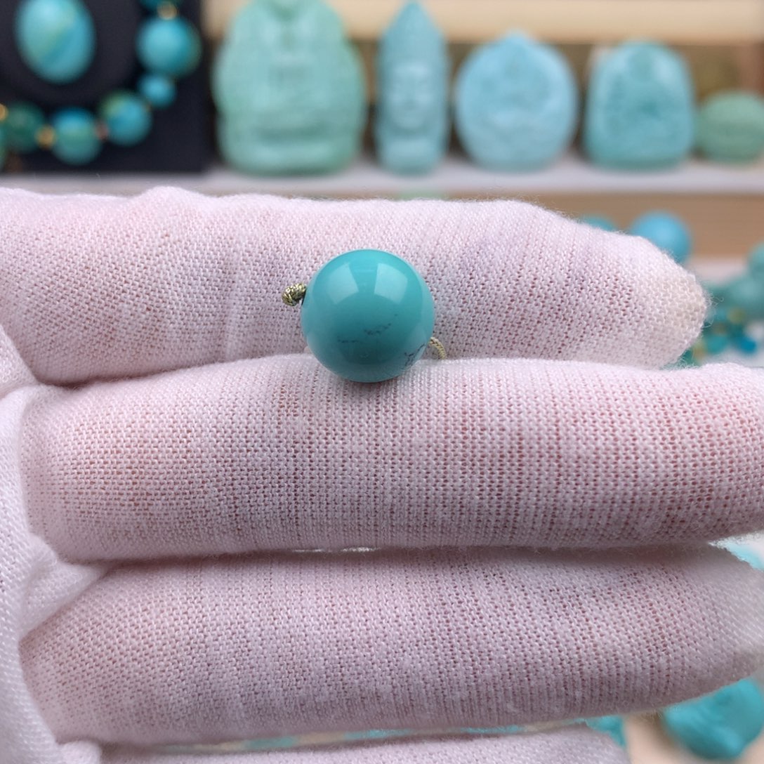 未镶嵌绿松石珠宝奇石12mm