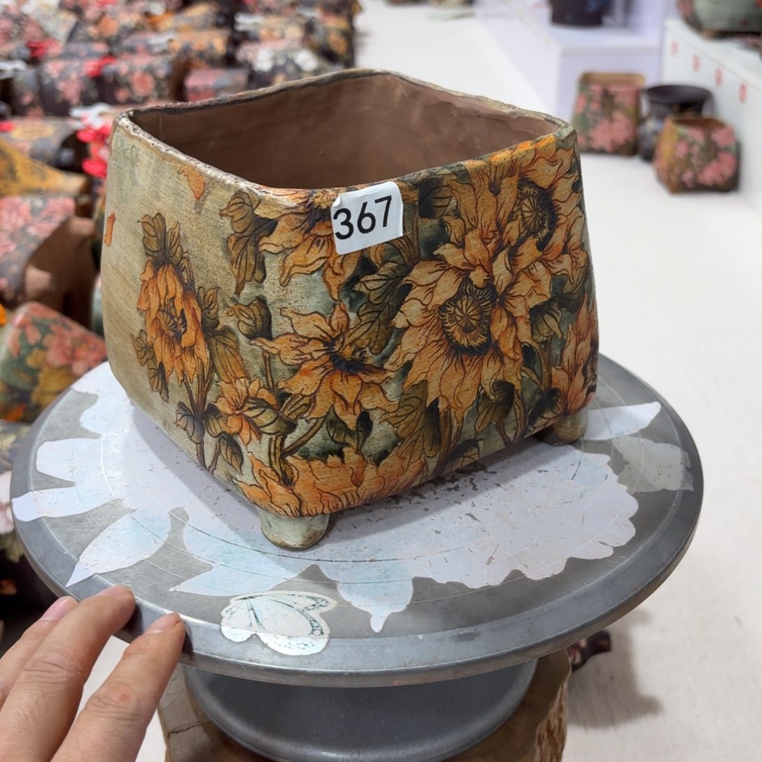 白***兔花盆紫砂陶瓷多肉花盆