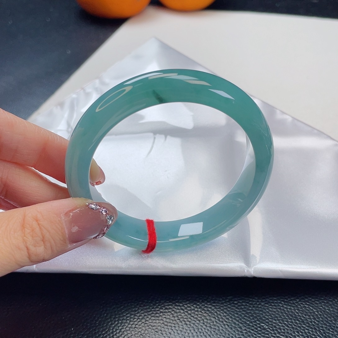 翡翠手镯未镶嵌翡翠 A38 蓝色妖姬