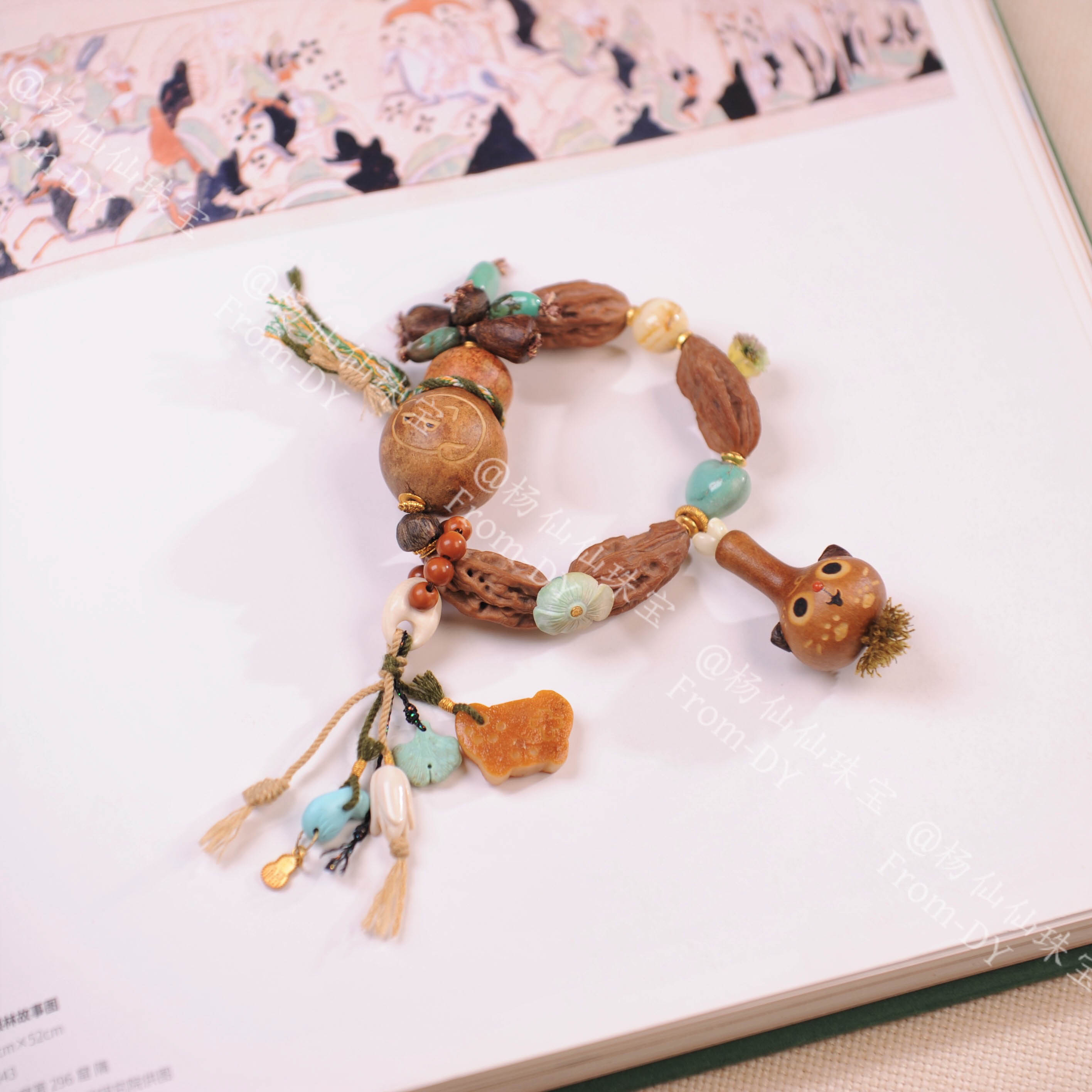 【杨仙仙珠宝】18K金镶嵌核桃多宝手串-A3056