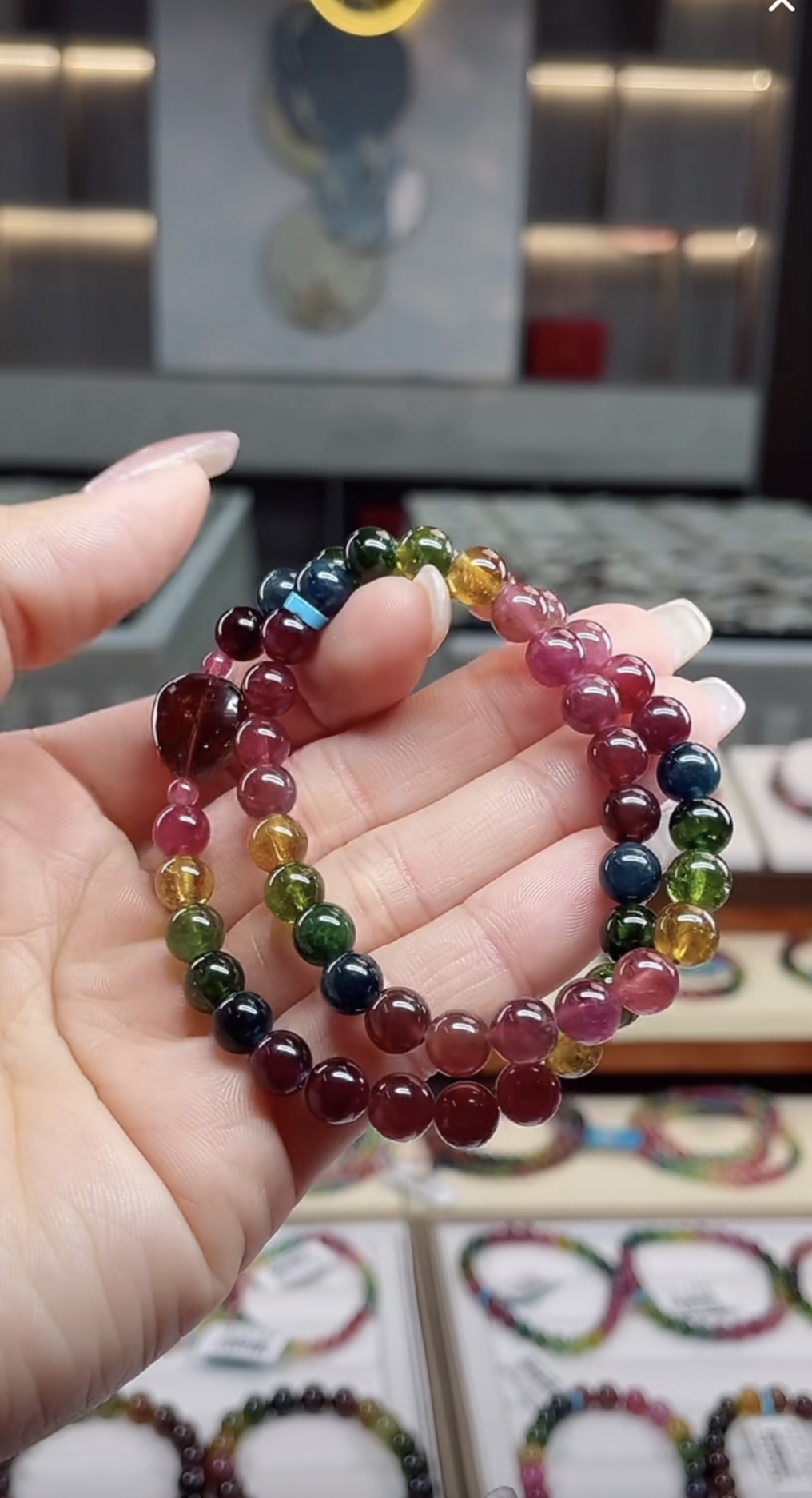 高品质彩虹两圈手串6mm+（多样性发一条带证书T正宗上等高端