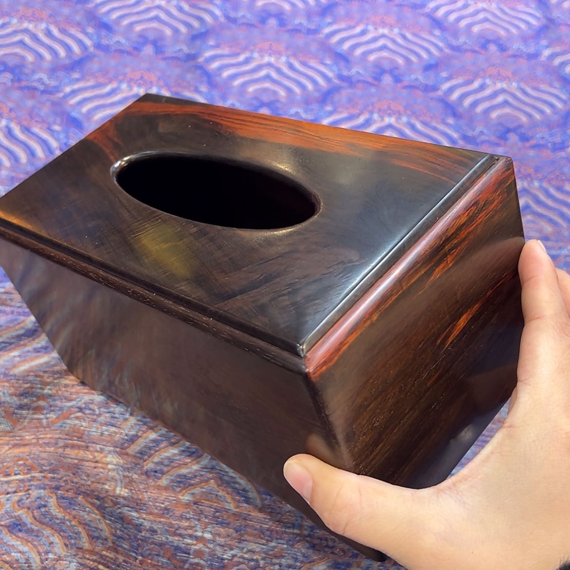 【闪购商品】红酸枝木类成套家具纸巾盒