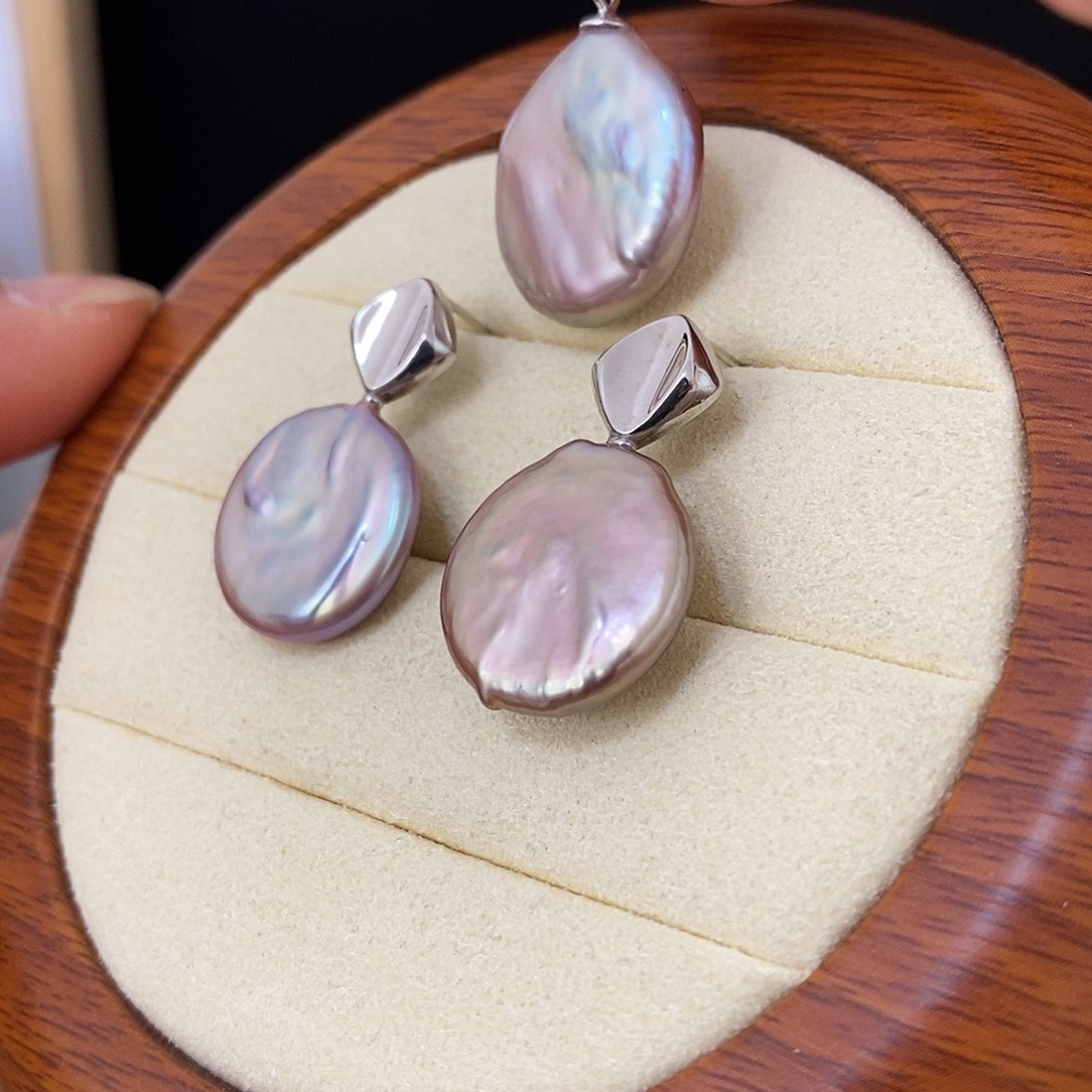 耳饰淡水珍珠银S925镶嵌