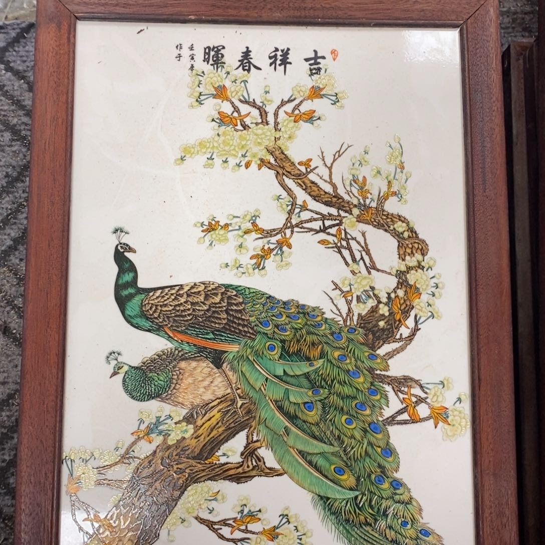 瓷37*28*1景德镇瓷板画柴窑烧制