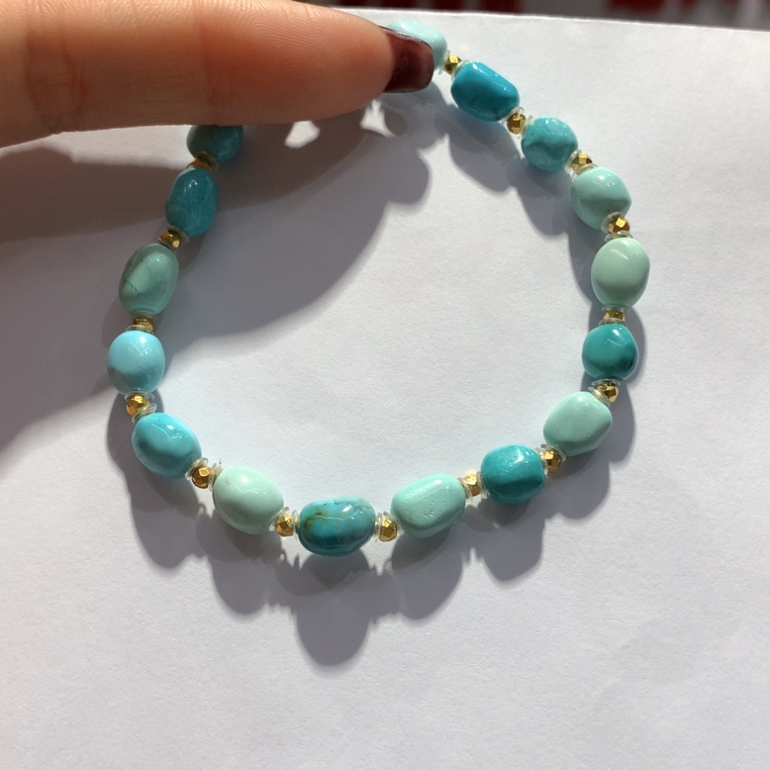 银S925镶嵌绿松石单圈