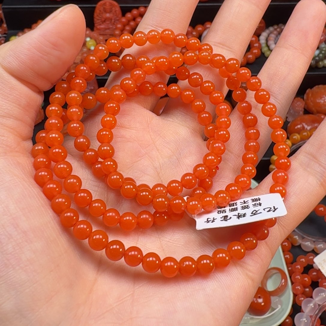 南红玛瑙未镶嵌手串5mm