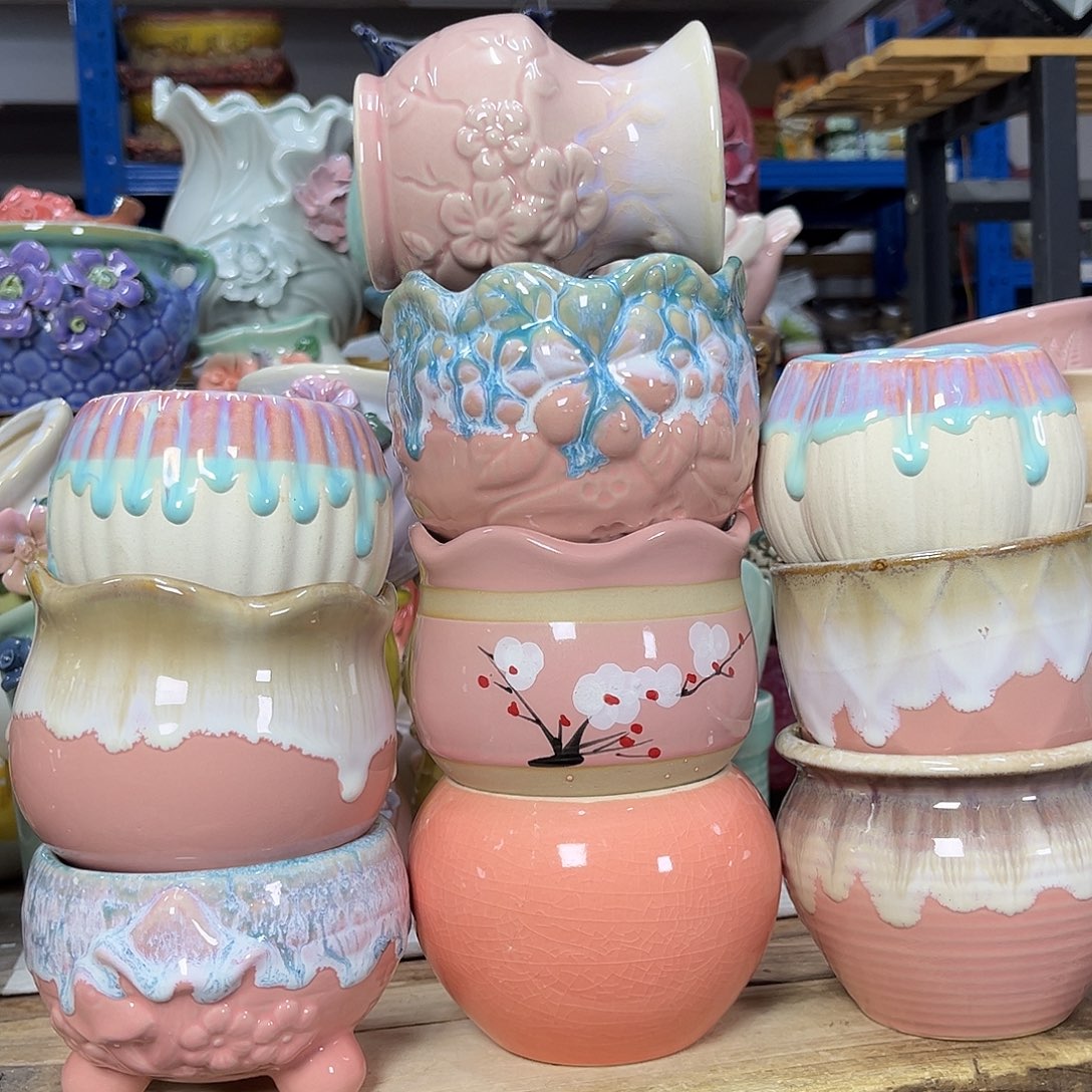 陶瓷陶瓷花盆特价上新口7-10厘米