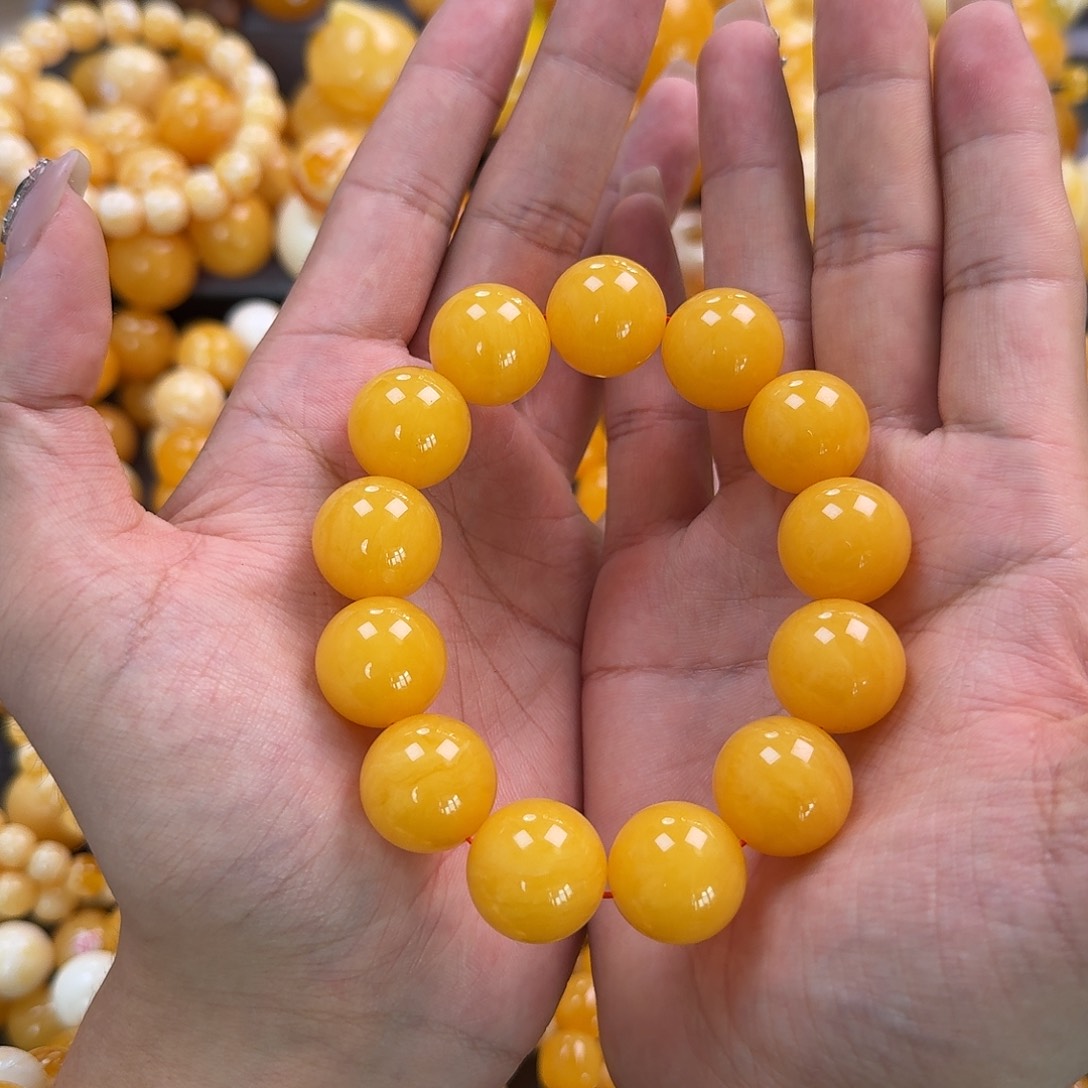 蜜蜡未镶嵌珠宝奇石同料18mm