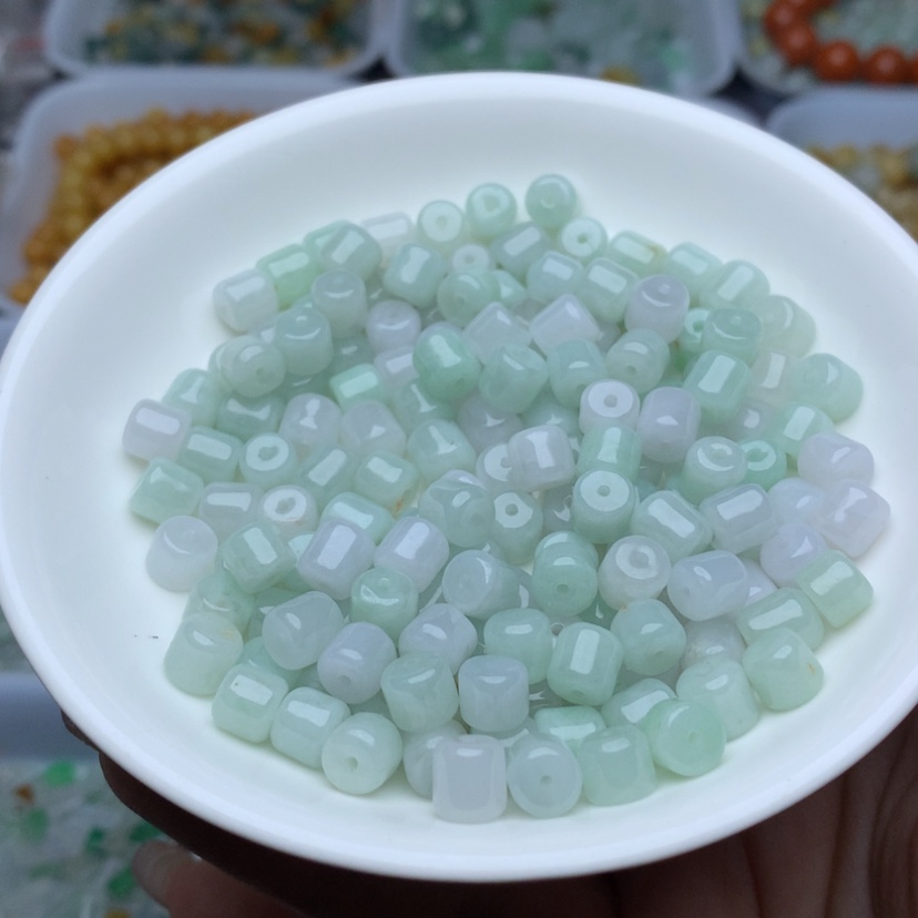 【闪购商品】翡翠手链未镶嵌卡6乘6冰桶珠50颗