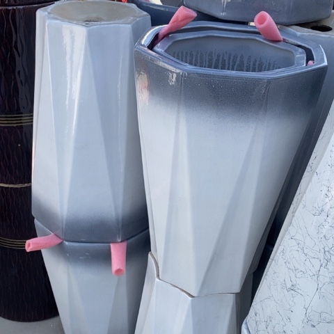 高腰渐变灰八方大号2个