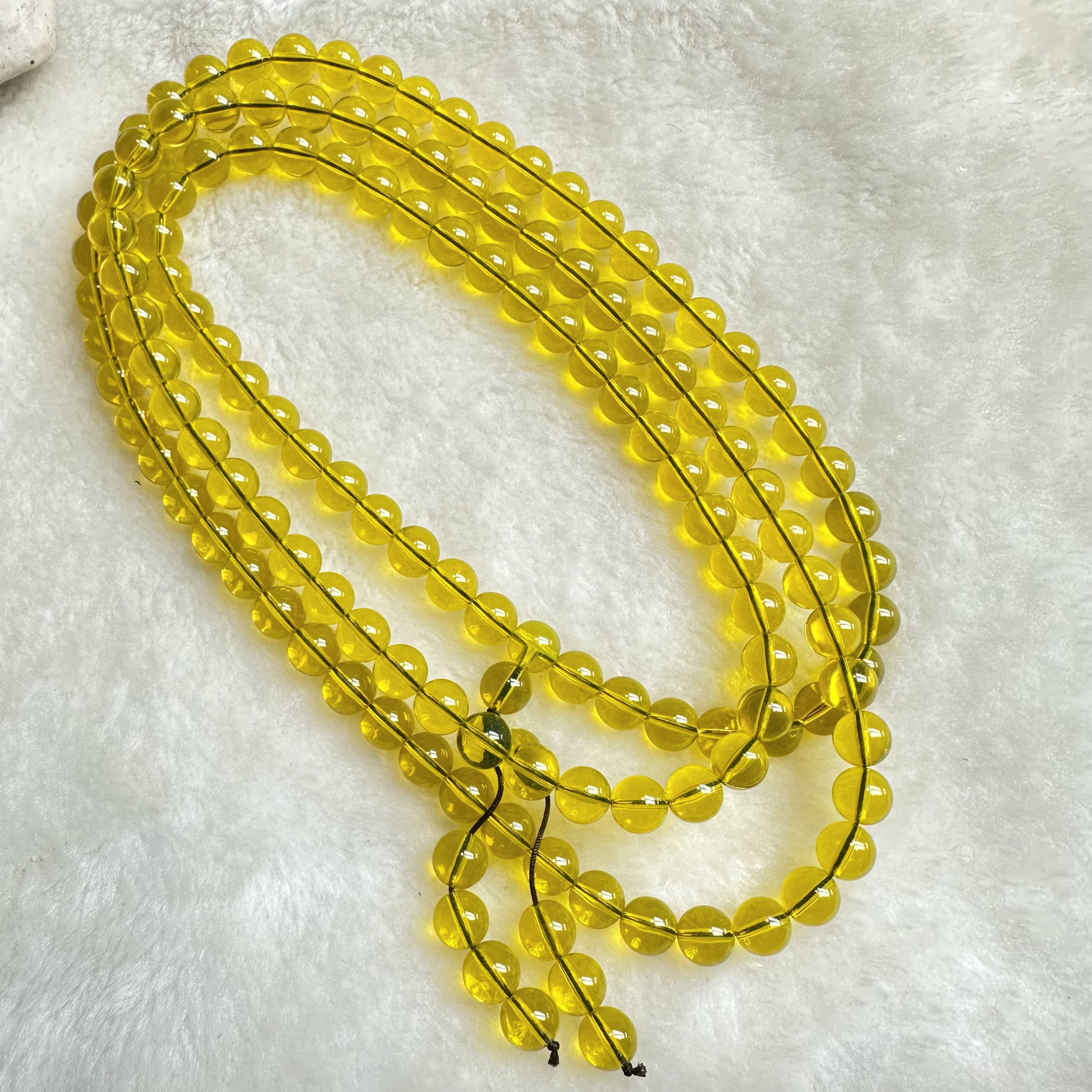 Y典藏品 黄圆珠k10时尚珠链美观大气美轮美奂尽显魅力