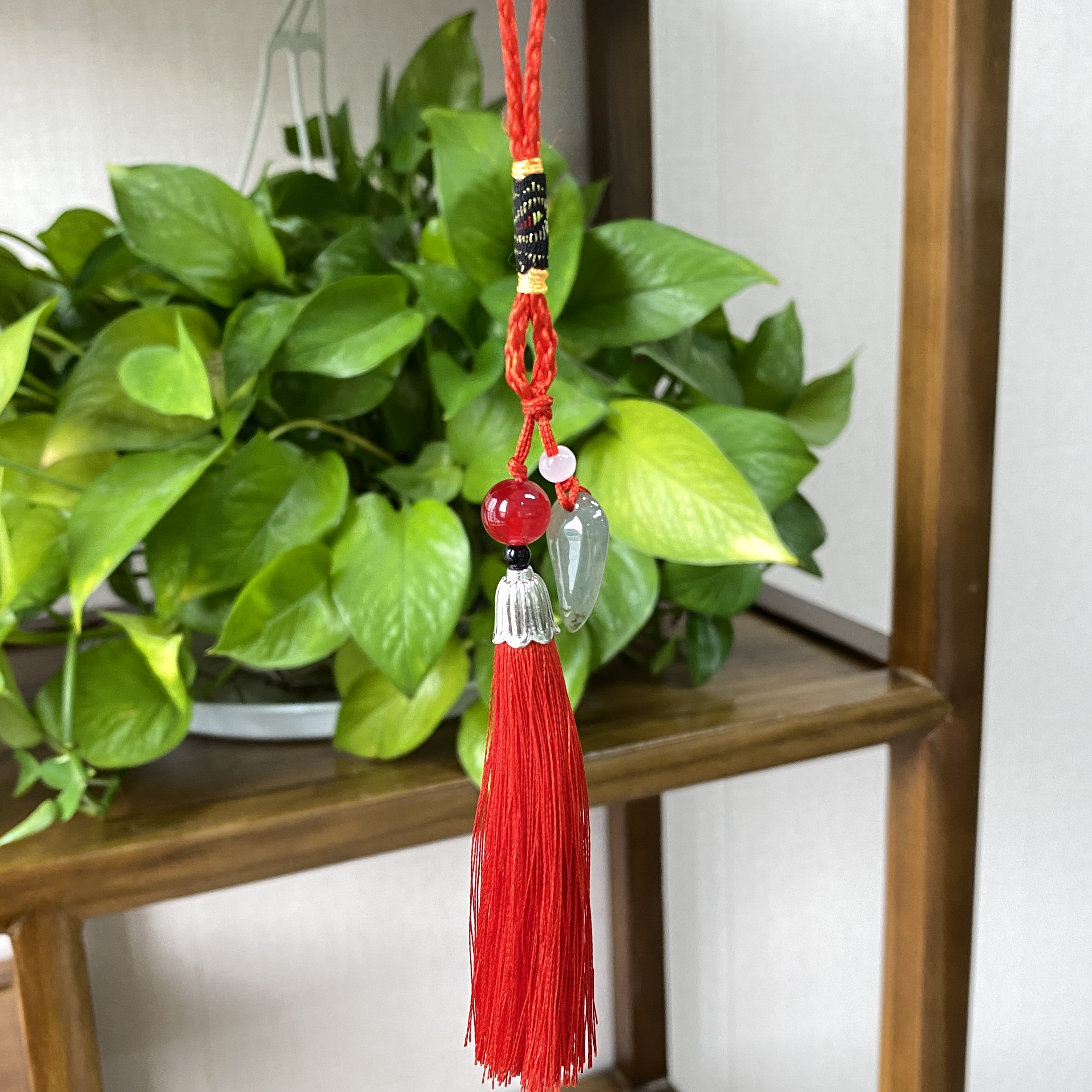 喜玉祥天然缅甸A货翡翠辣椒车挂微瑕多样性发其一
