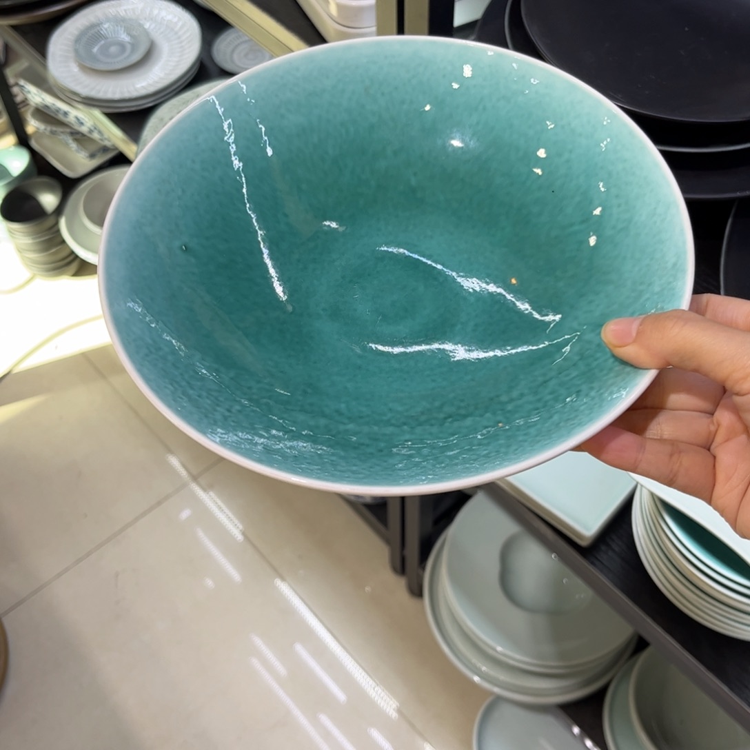 瓷景德镇粗陶复古盘碗微瑕