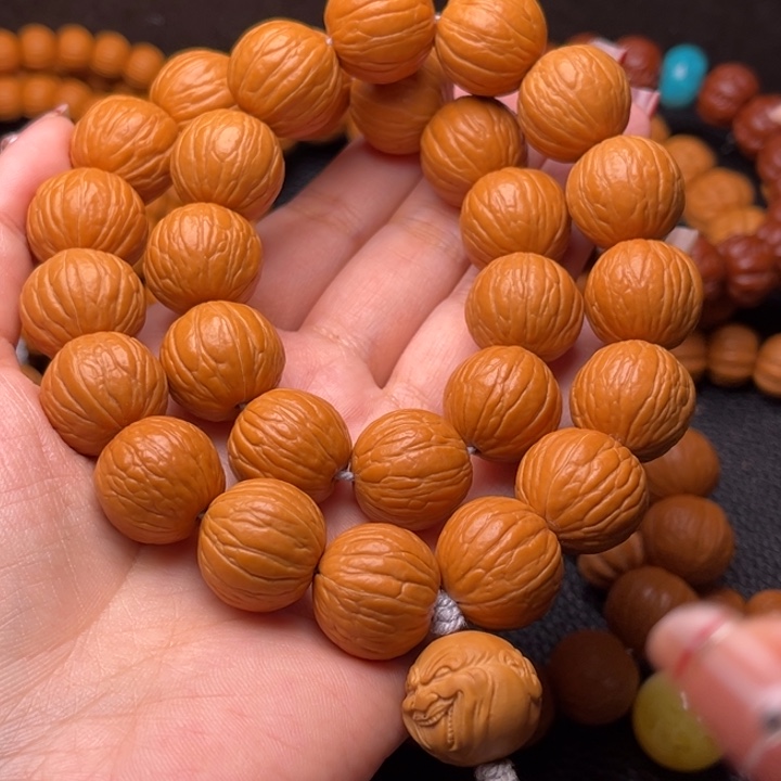 猴头核桃吊坠聚宝盆手持18尺寸