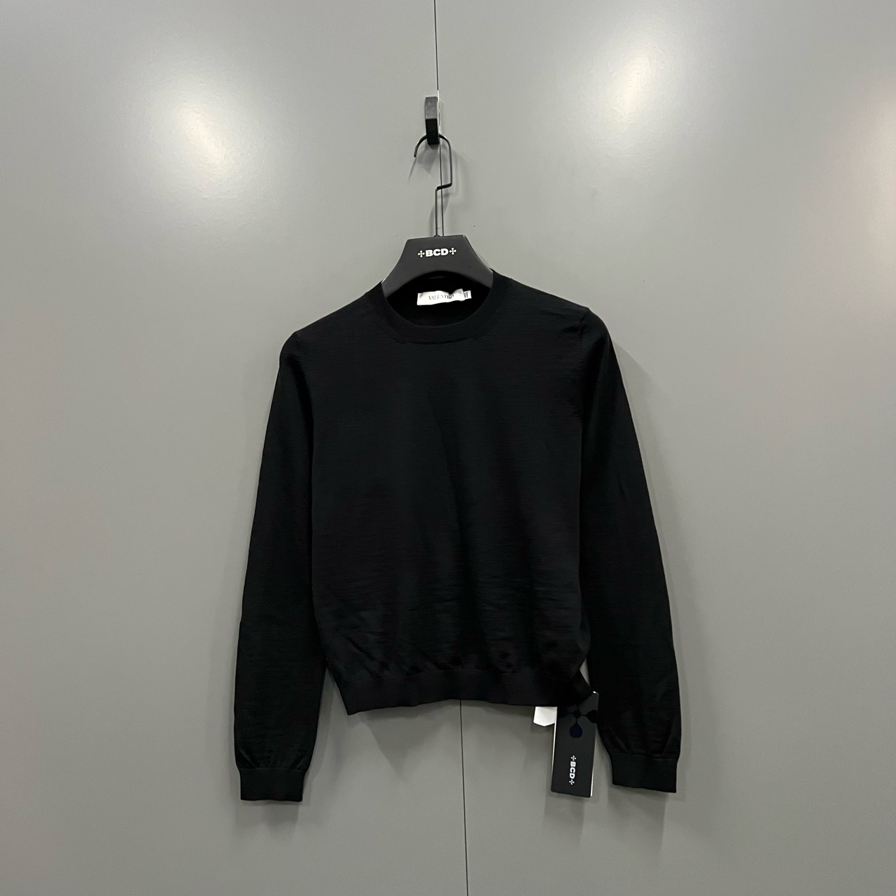 未使用 Valentino/华伦天奴 tt14 黑色圆领针织衫 S码/012171