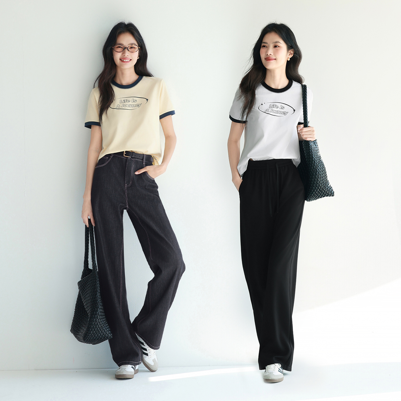 【衣衣专属】伊芙丽索罗那凉感撞色领字母印花T恤女夏季1G4901771