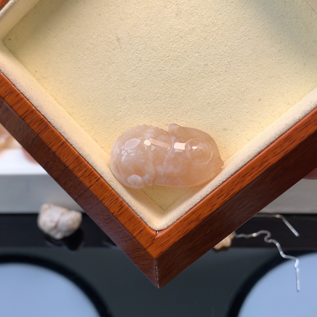 硅化珊瑚（珊瑚玉）颈饰未镶嵌蜥蜴原150