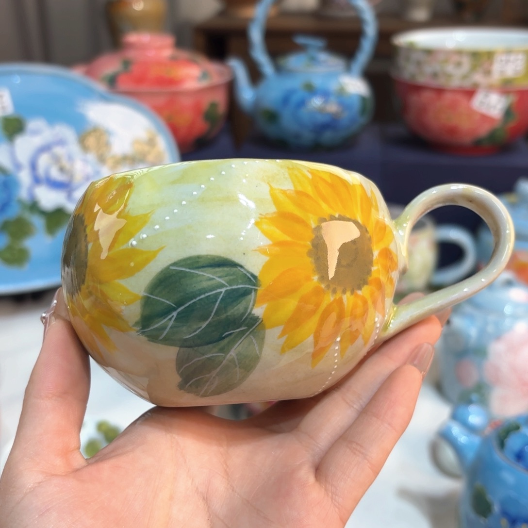 景德镇手绘高温釉下彩陶瓷茶具