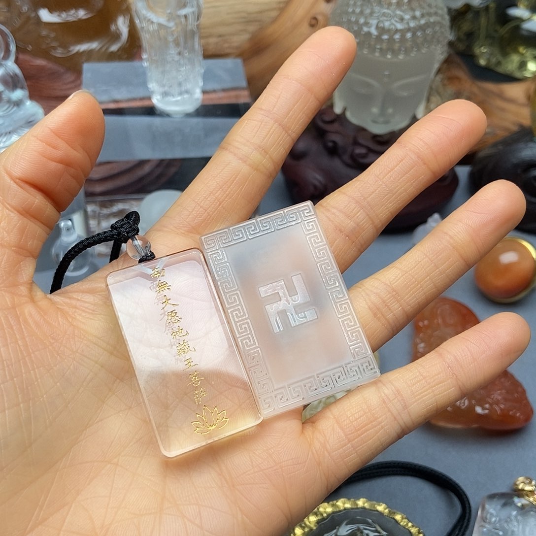 因***果水晶颈饰未镶嵌吊坠