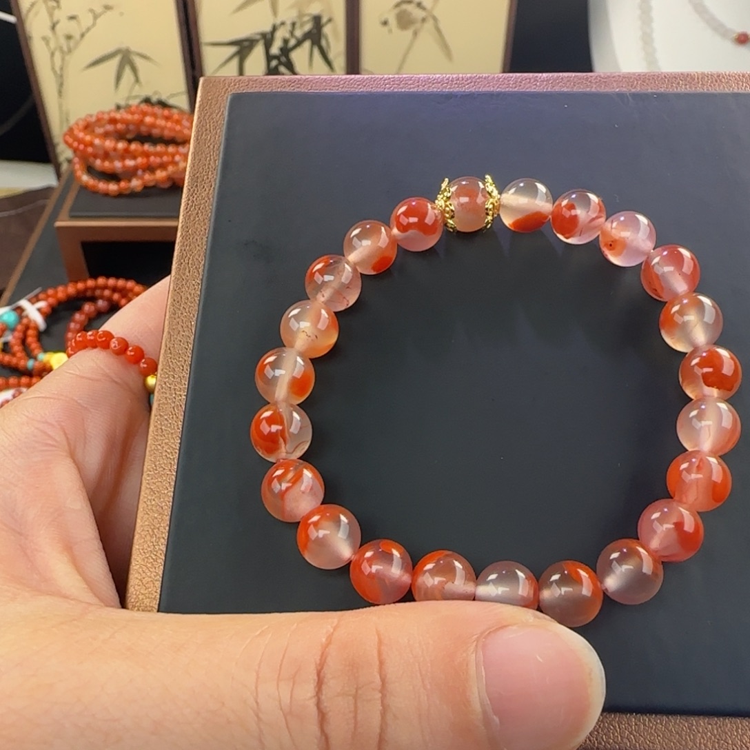 南红玛瑙未镶嵌手链