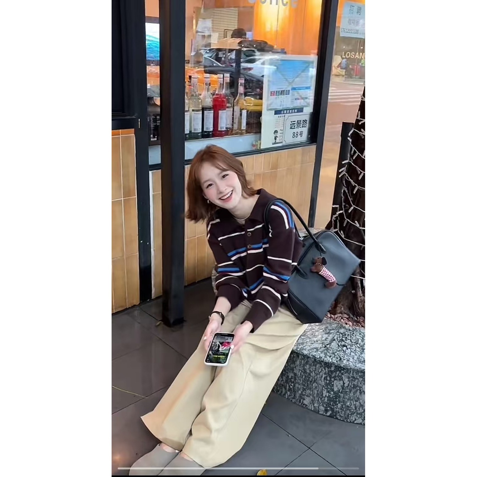M-350904#Miu系女孩都爱的100羊毛条纹毛衣