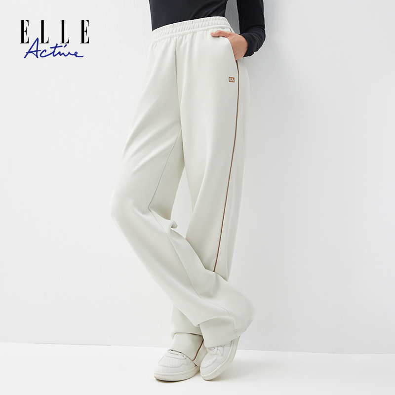 ELLE Active【泡芙空气层】运动百搭直筒裤女长裤亲肤舒适休闲裤子