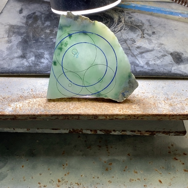 用***生定制翡翠未镶嵌平安扣