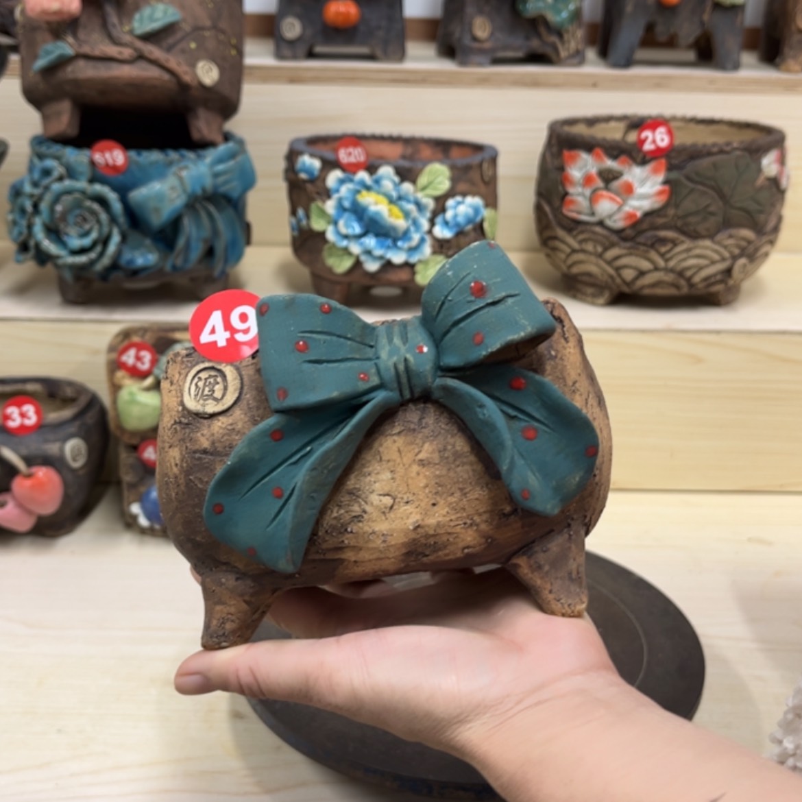 【闪购商品】紫砂花盆49号内口12×10外高10