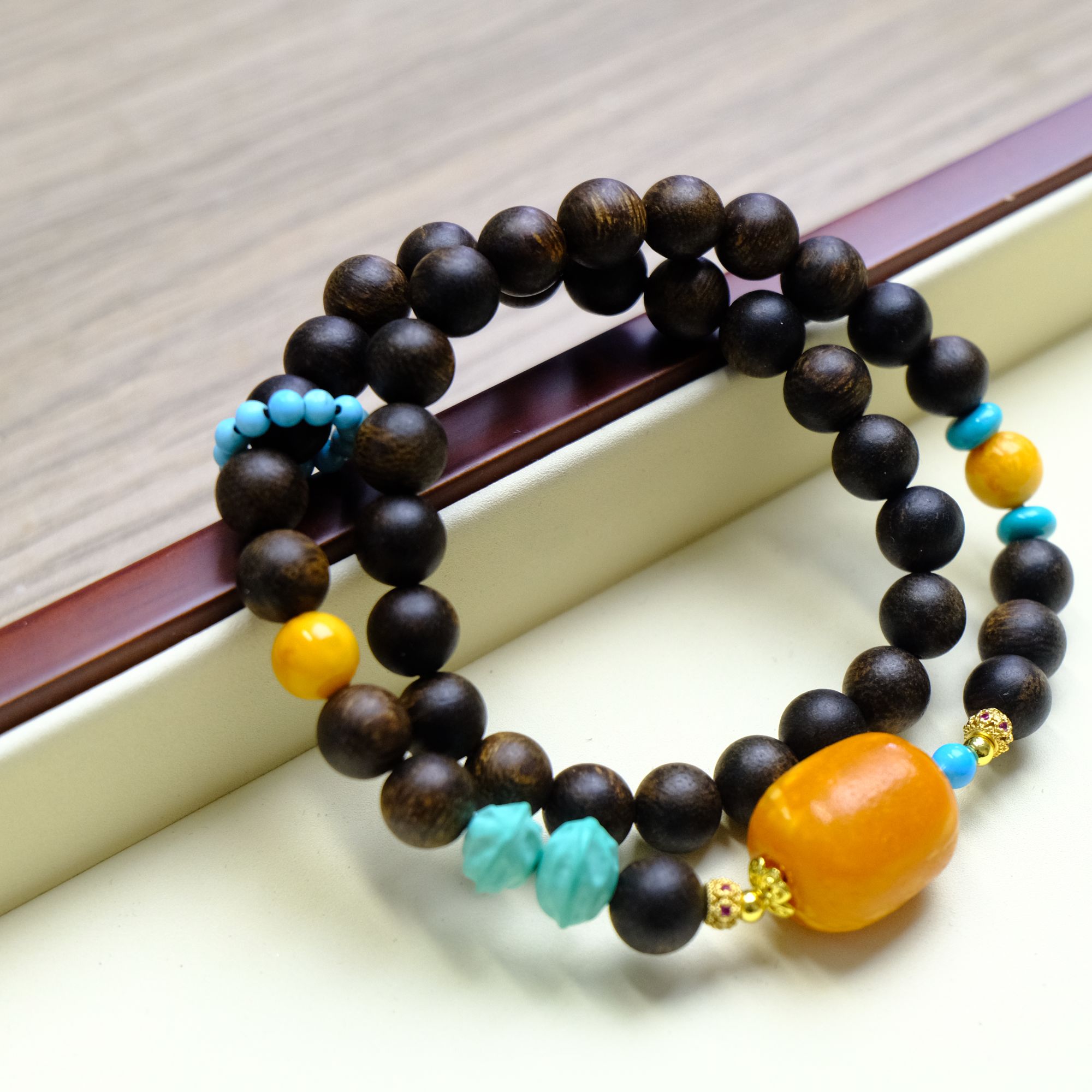 DIY双圈长手链圆珠8mm