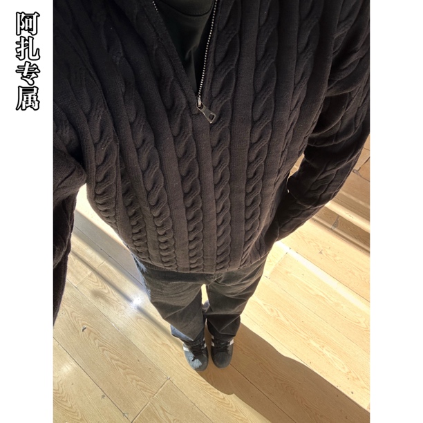 阿扎专属】麻花韩版修身针织衫